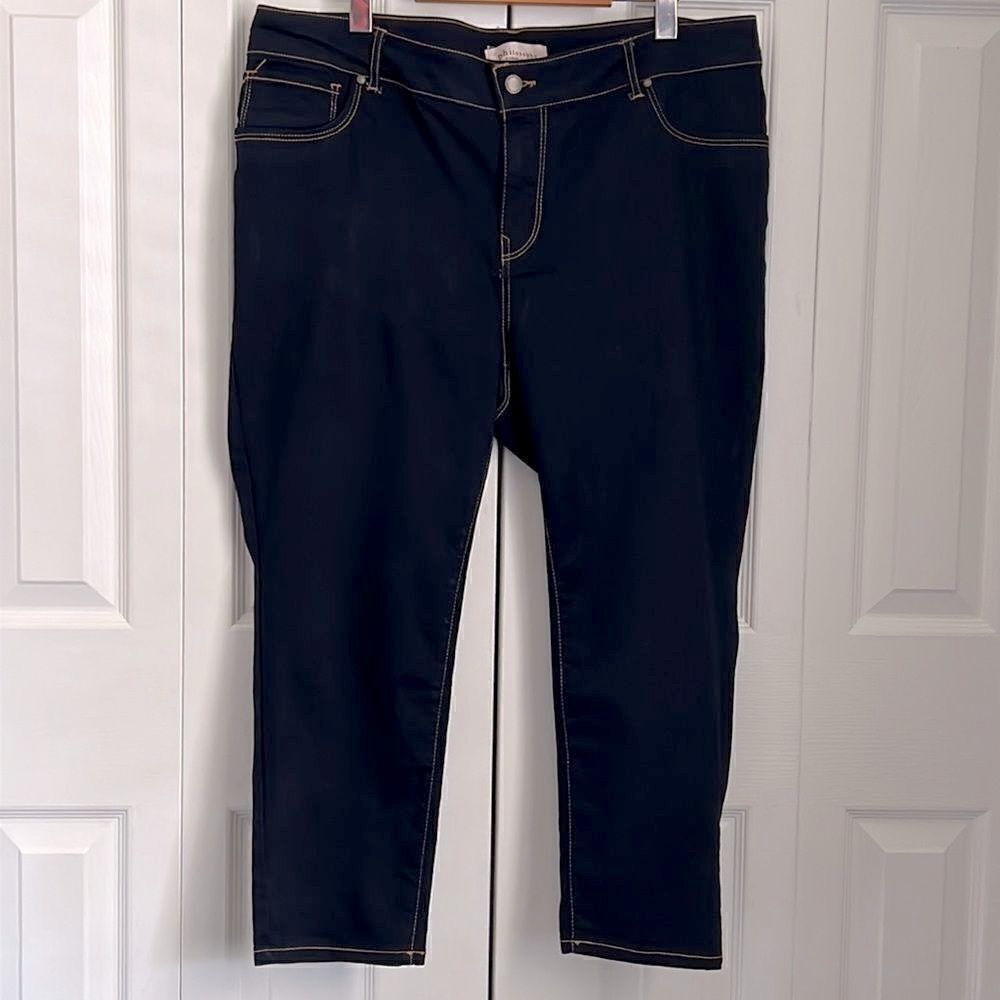 Philosophy Dark Wash Denim Capri Jeans Size 14W